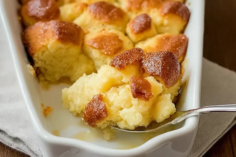 Delicious Comforting Old Fashioned Bread Pudding Slice
