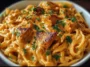 Cowboy Butter Chicken Pasta Served in a Bowl