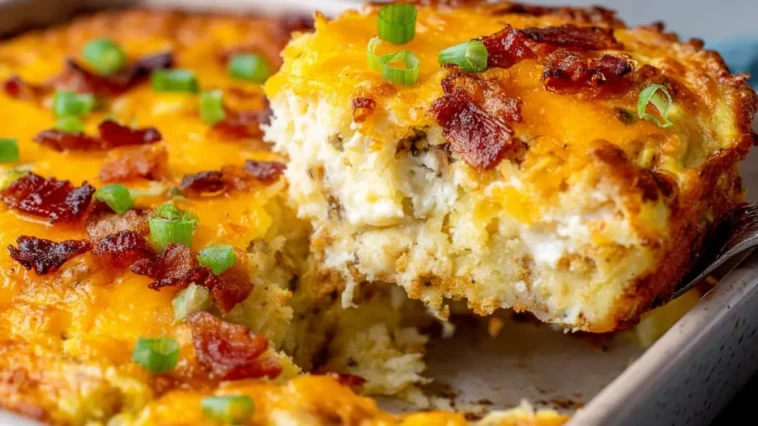 Crack Breakfast Casserole Freshly Baked and Ready to Serve