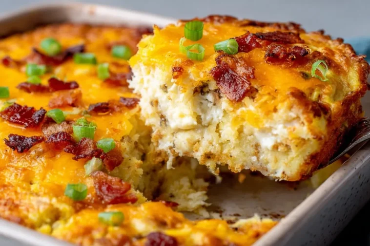 Crack Breakfast Casserole Freshly Baked and Ready to Serve