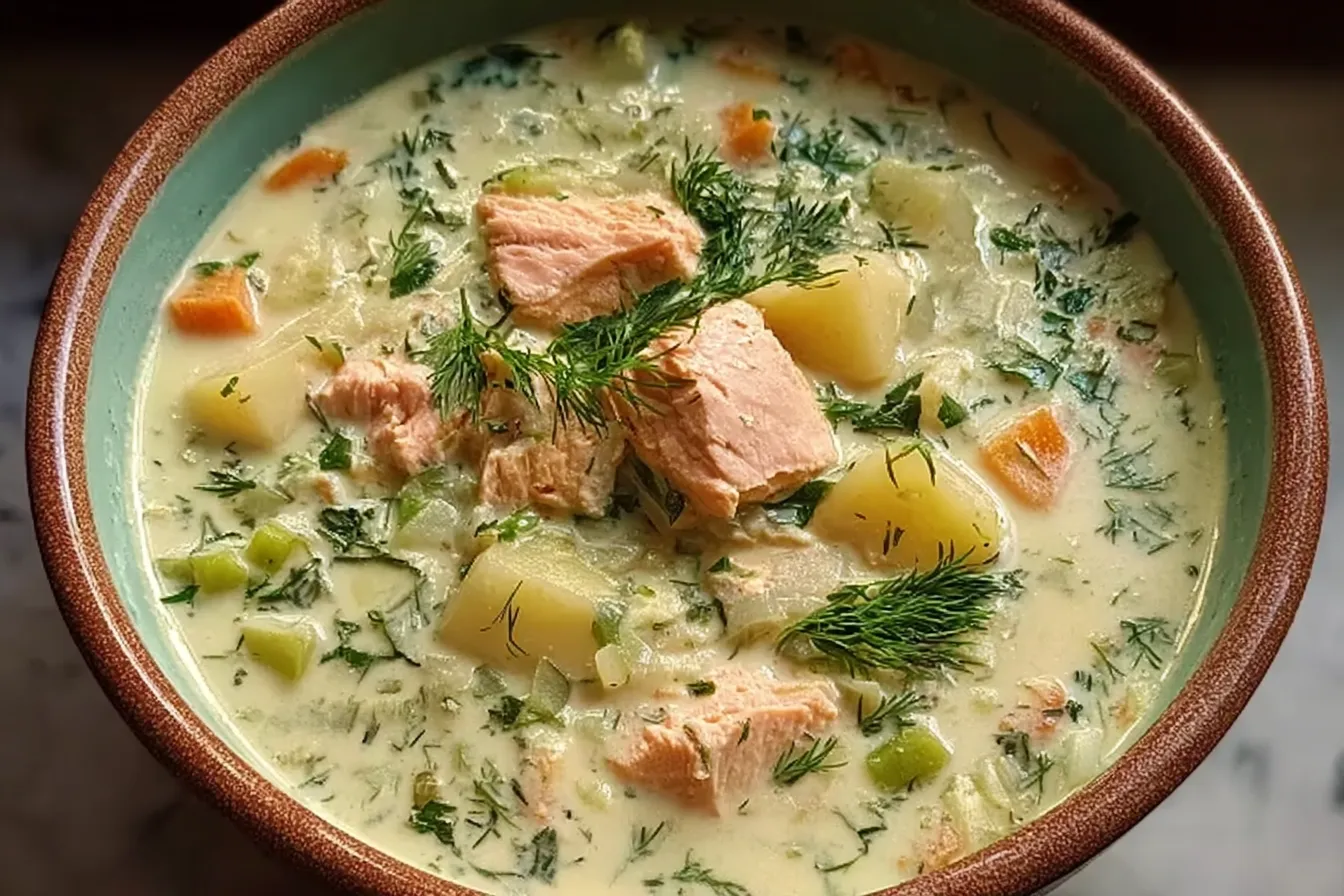 Creamy Dill Salmon Soup with Potatoes and Leeks: A Nordic Comfort Classic