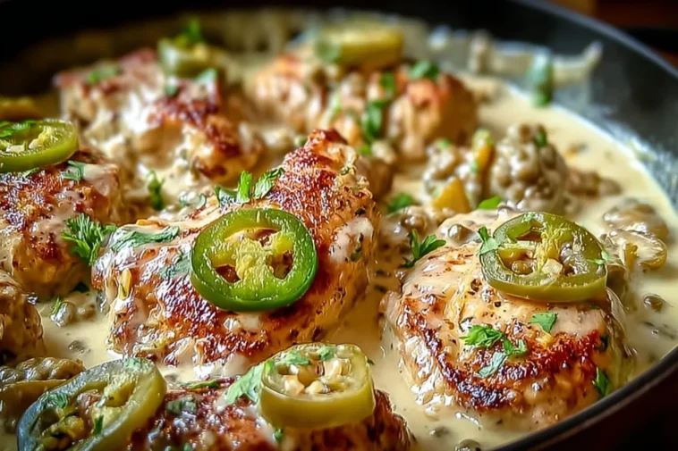 Creamy Pepperoncini Chicken Skillet