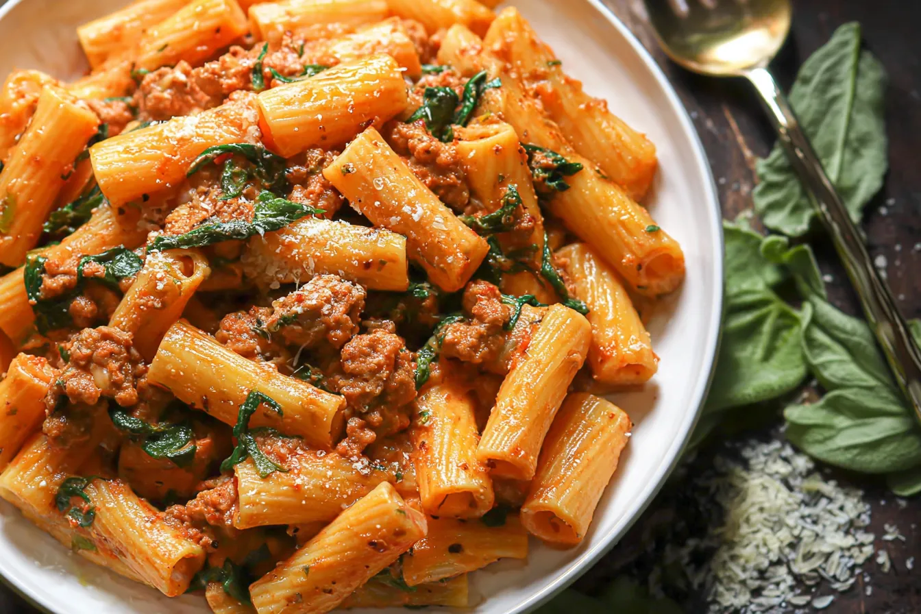 Creamy Sausage Rigatoni