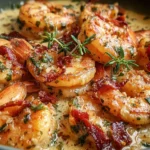 Creamy Tuscan Garlic Shrimp in a Pan - Delicious Recipe