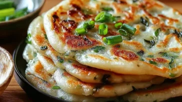 Crispy Chinese Scallion Pancakes Freshly Made