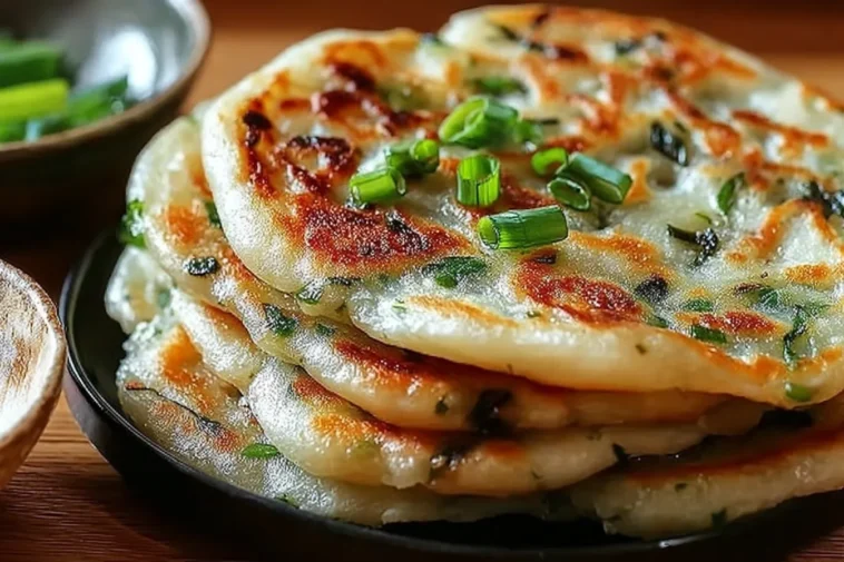 Crispy Chinese Scallion Pancakes Freshly Made