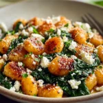 Delicious Crispy Gnocchi With Spinach And Feta