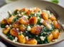 Delicious Crispy Gnocchi With Spinach And Feta