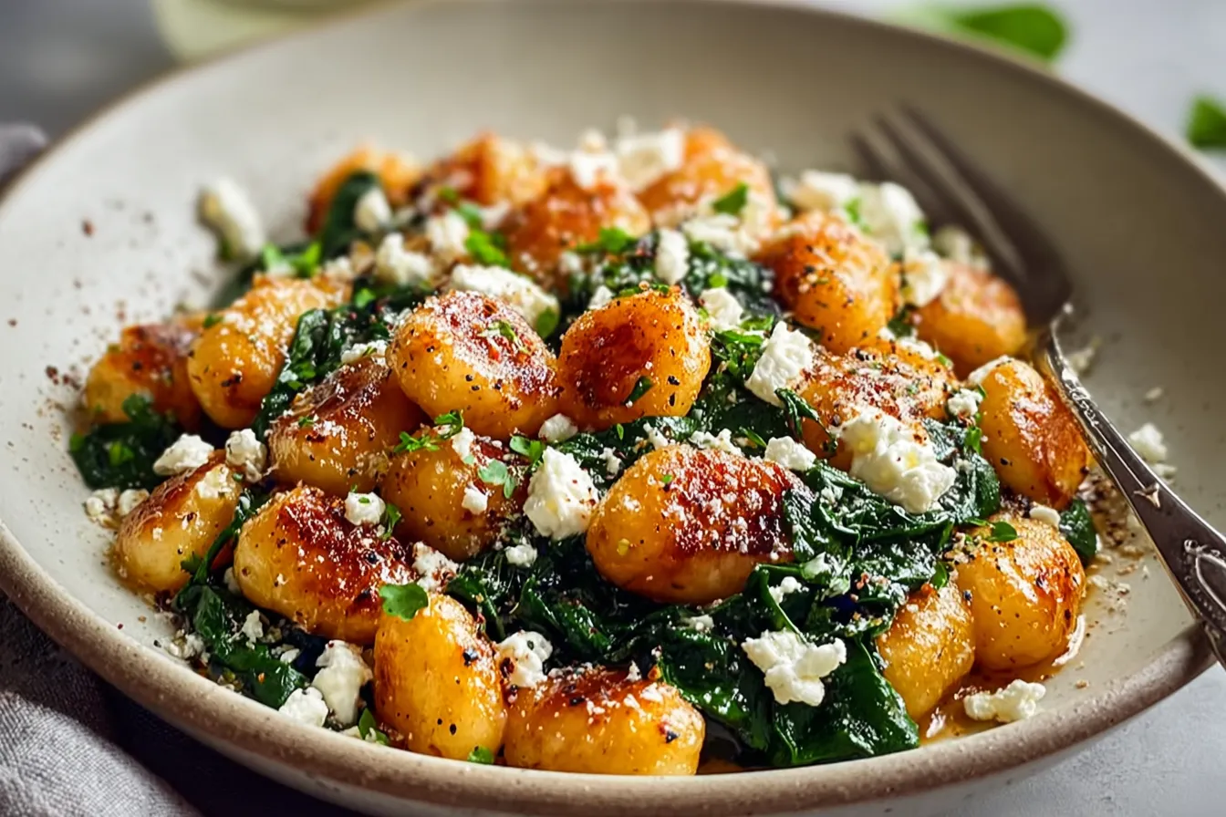 Crispy Gnocchi With Spinach And Feta: A Flavorful Nostalgia 3 Delicious Crispy Gnocchi With Spinach And Feta
