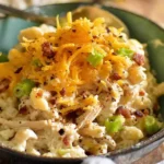 Crockpot Crack Chicken Pasta Ready to Serve