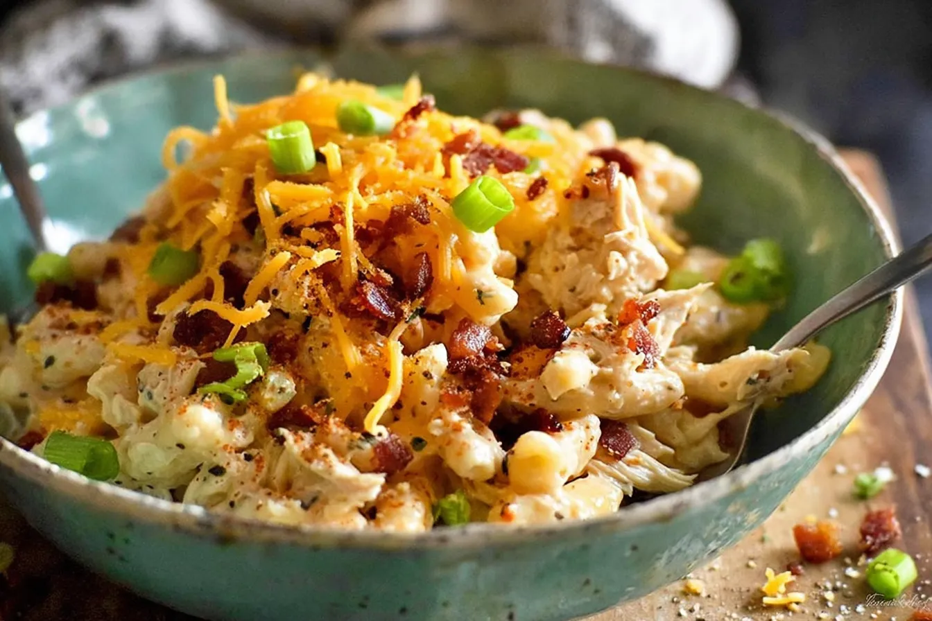 Crockpot Crack Chicken Pasta
