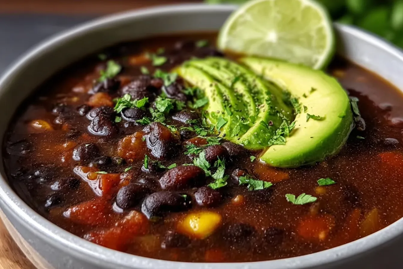 Daniel Fast Black Bean Soup Recipe – Easy, Hearty Meal with Avocado & Lime