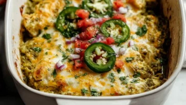 Delicious Salsa Verde Chicken Casserole - A Hearty Meal