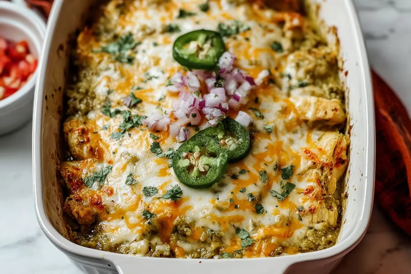 Delicious Salsa Verde Chicken Casserole