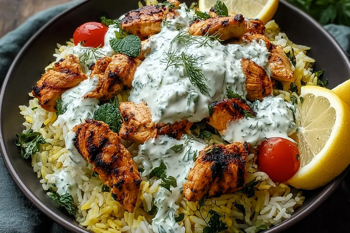 Dump And Bake Chicken Tzatziki Rice for Effortless Flavor