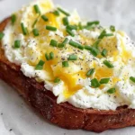Easy 6-Ingredient Egg and Ricotta Toast on Plate