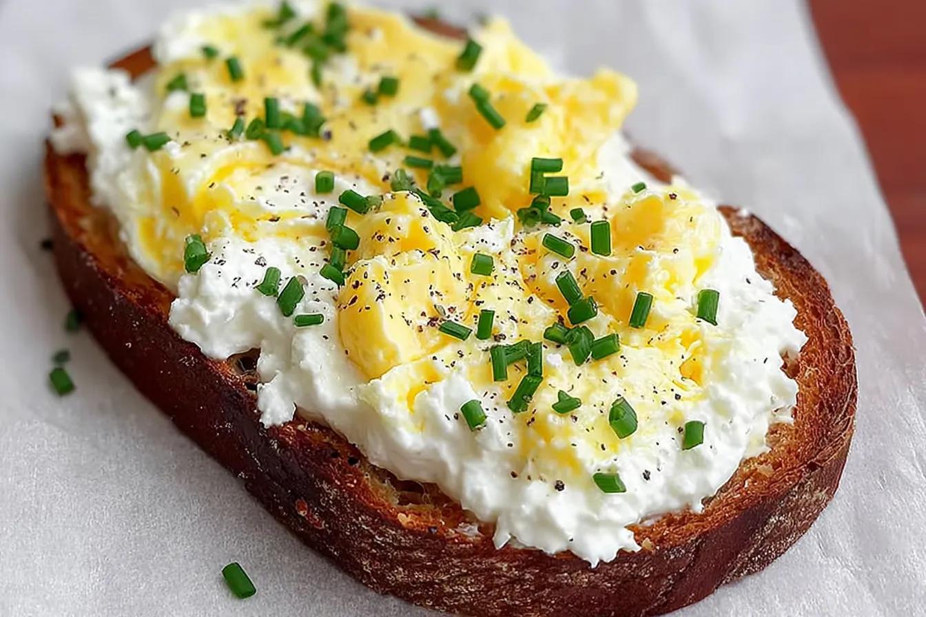 Easy 6-Ingredient Egg and Ricotta Toast