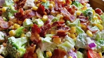 Easy Bacon Ranch Chopped Salad in a Bowl