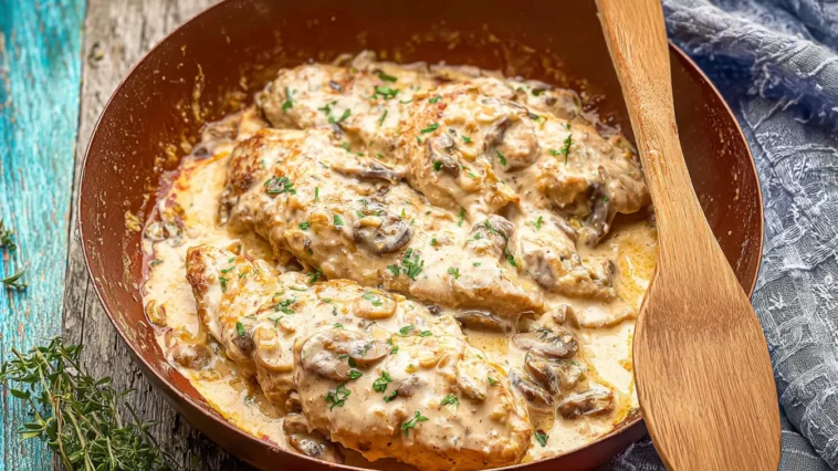 Delicious Easy Cream Cheese Chicken Plated Up