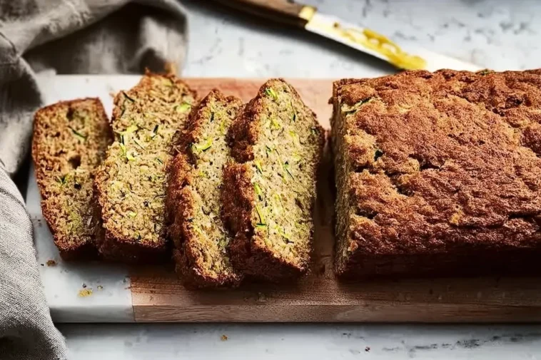 Easy Gluten-Free Zucchini Bread: Delightfully Moist & Tasty! 3 Sliced Easy Gluten-Free Zucchini Bread on a Plate