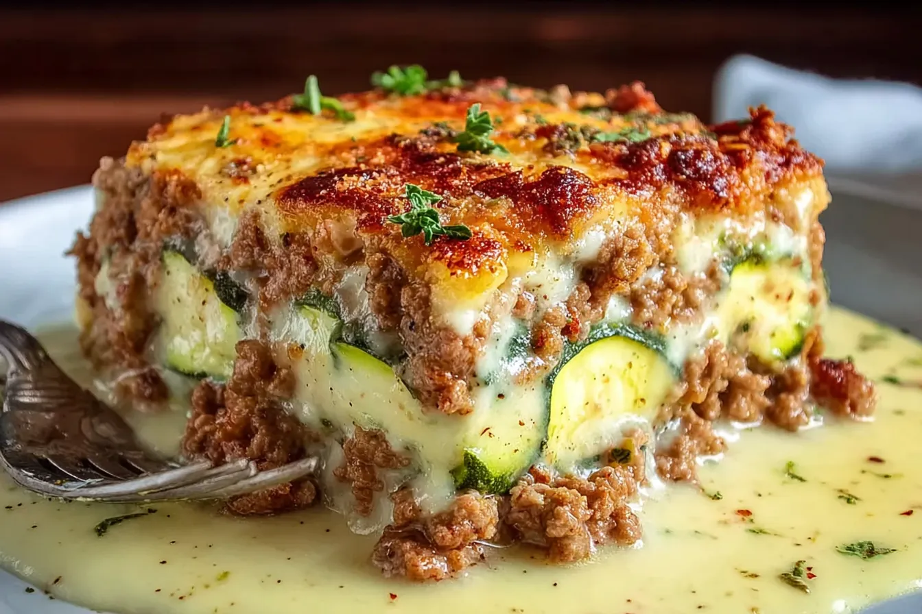 Easy Healthy Ground Turkey Zucchini Casserole Recipe for Quick Dinner