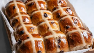 Easy Hot Cross Buns Fresh from the Oven