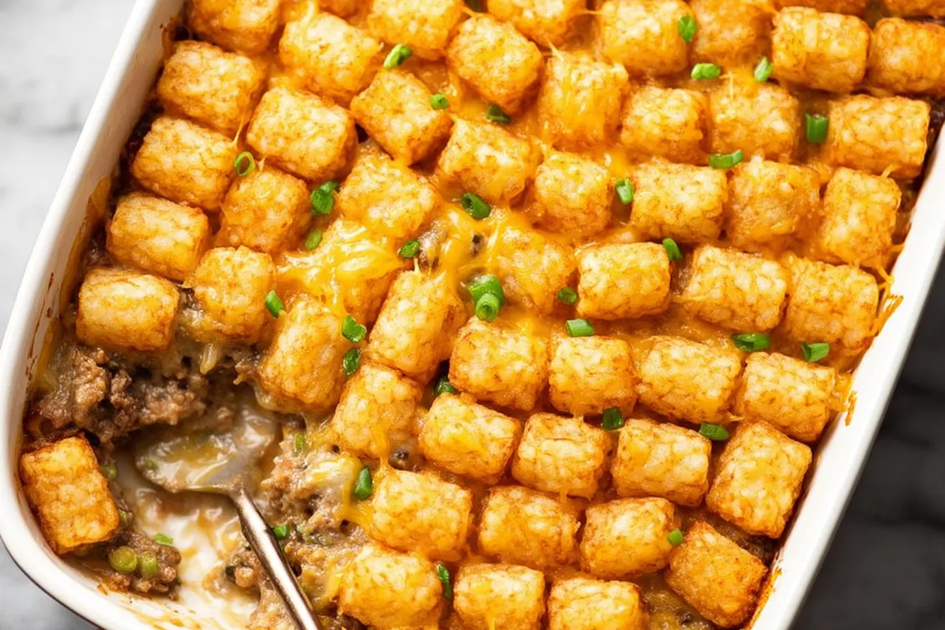 Delicious Easy Tater Tot Casserole Ready to Serve