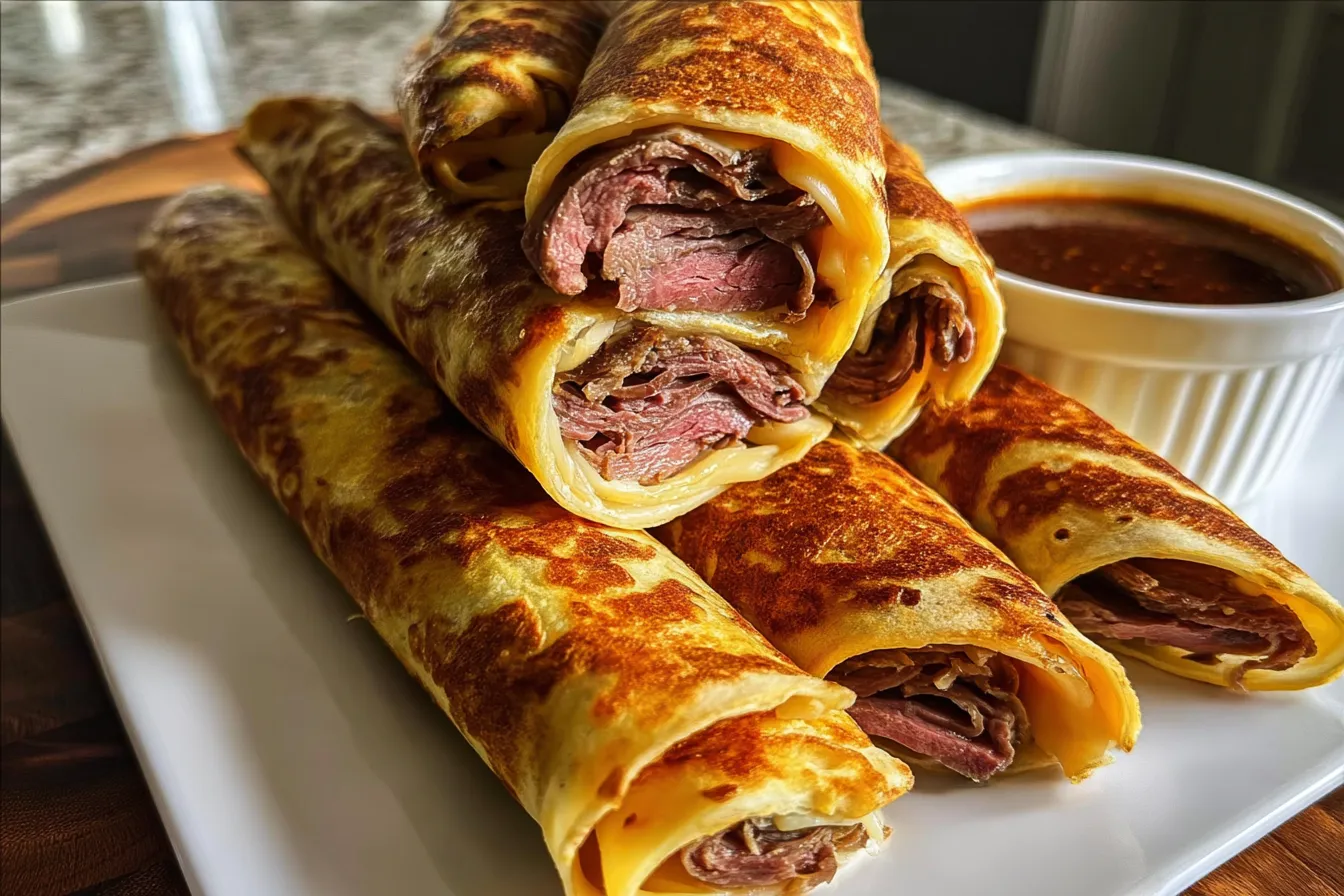 French Dip Tortilla Roll Ups: A Delicious Twist for Lunch 3 Delicious French Dip Tortilla Roll Ups Ready to Enjoy
