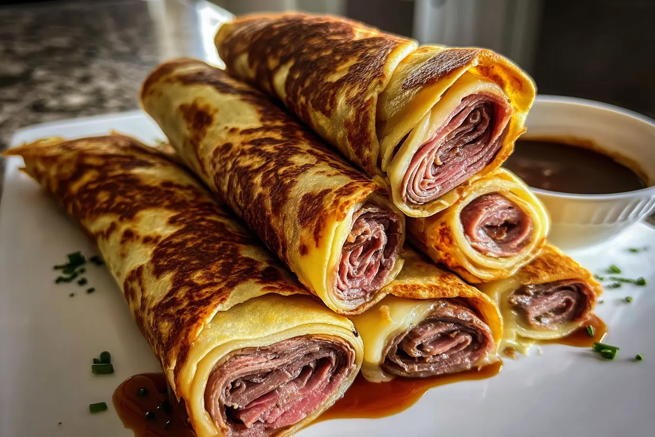 French Dip Tortilla Roll Ups
