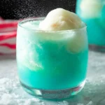 Frozen Snowball Punch in a Frosty Glass