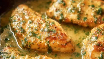 Savory Garlic Butter Chicken Plated