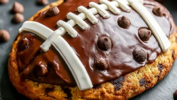 Giant Football Cookie Cake: The Ultimate Game Day Dessert