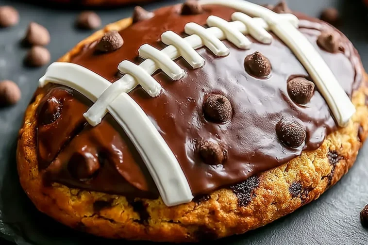 Giant Football Cookie Cake: The Ultimate Game Day Dessert