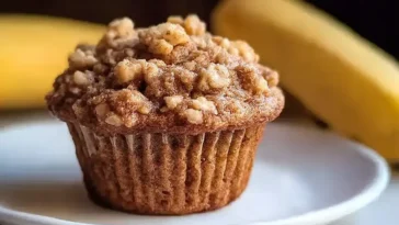 Healthy Banana Oatmeal Muffins Freshly Baked