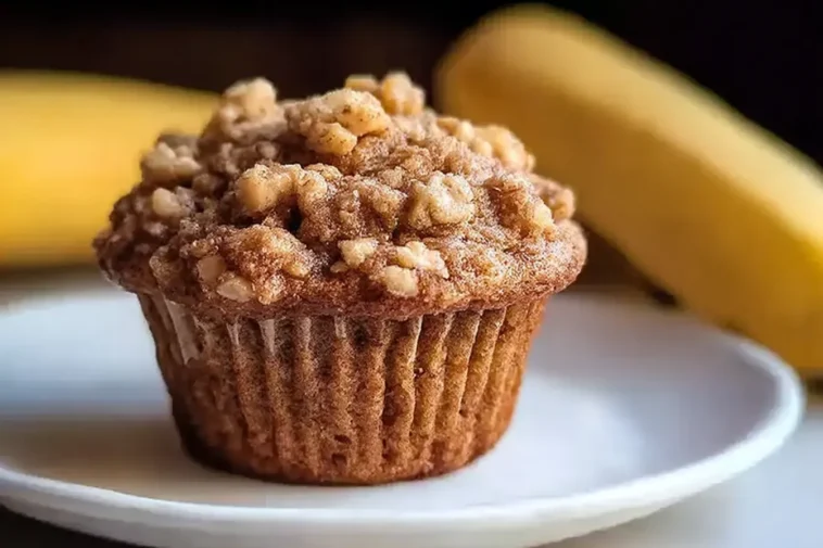 Healthy Banana Oatmeal Muffins Freshly Baked
