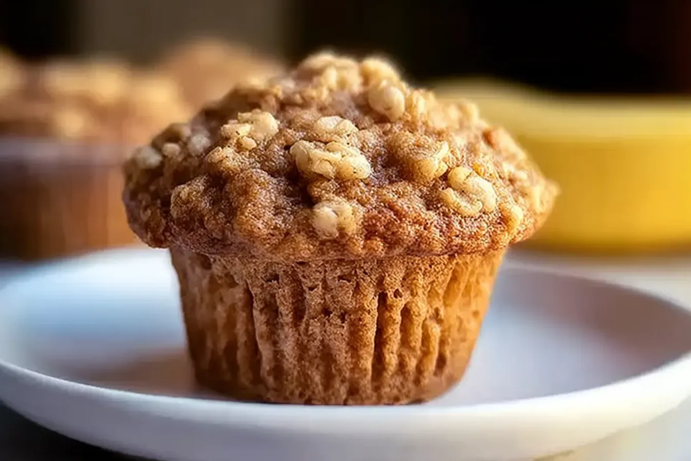 Healthy Banana Oatmeal Muffins