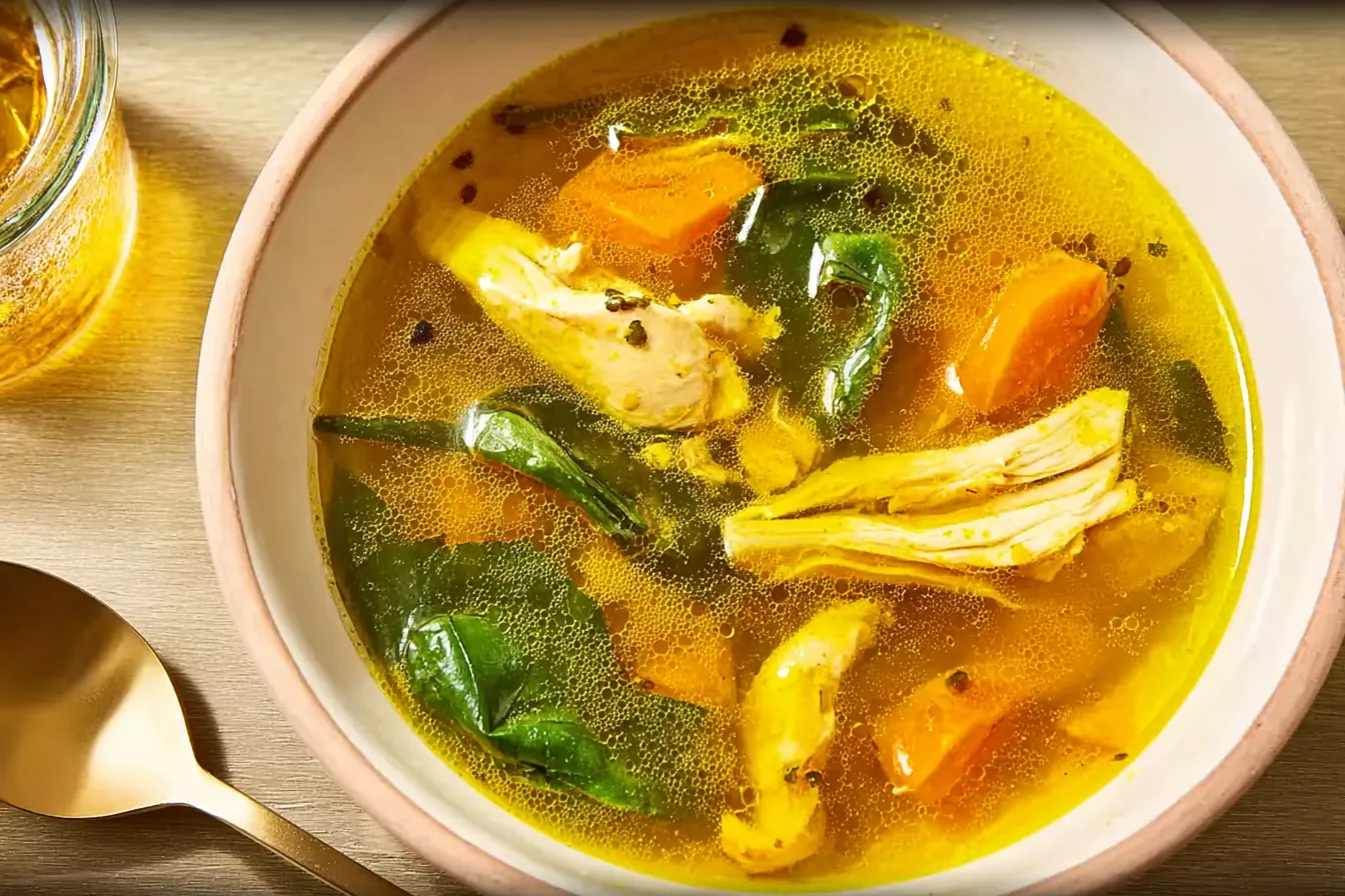 High-Protein Lemon & Turmeric Chicken Soup