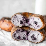 Homemade Blueberry Bagels Fresh Out of the Oven