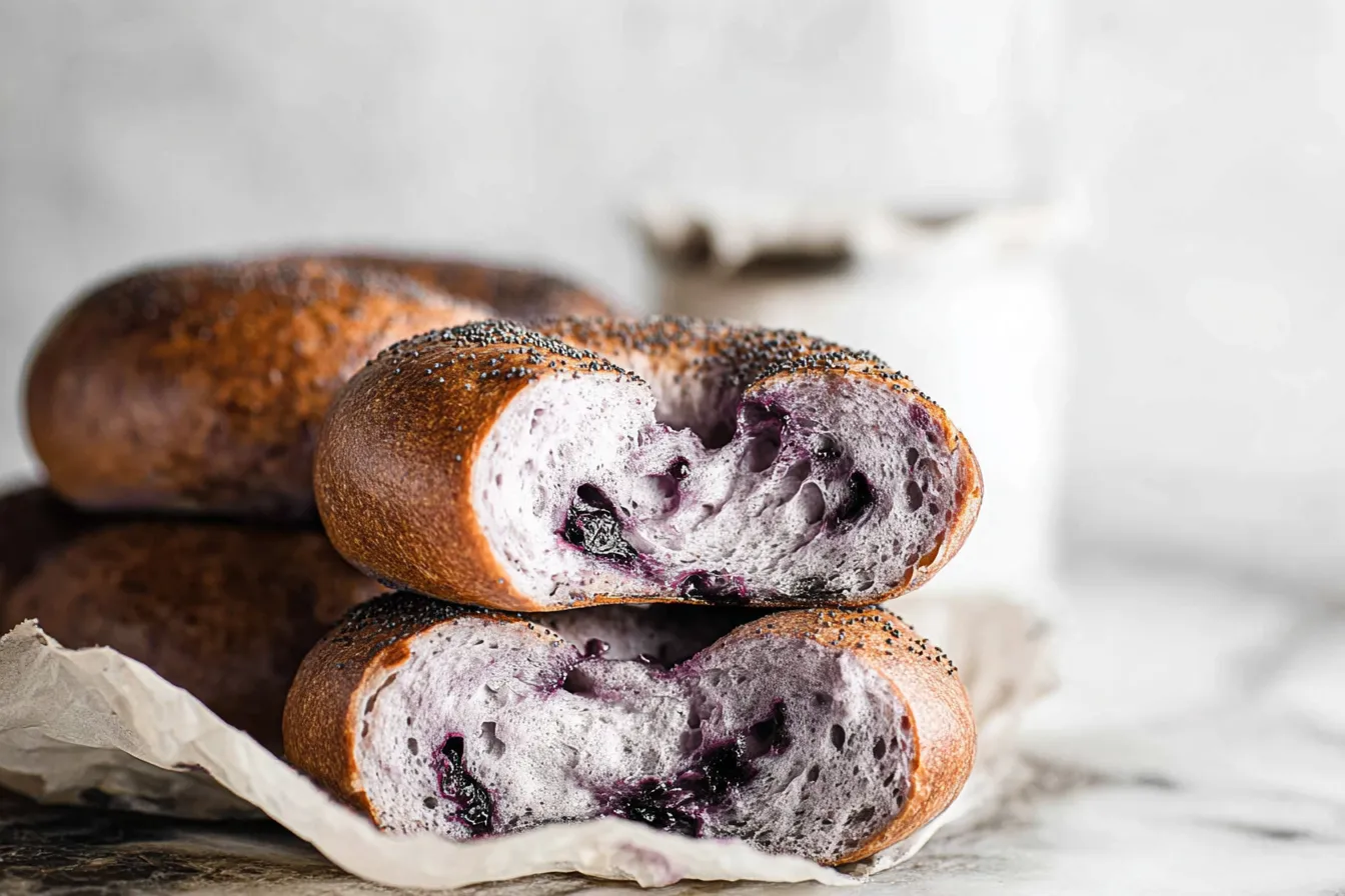 Homemade Blueberry Bagels