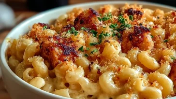 Delicious Honey Pepper Chicken Mac and Cheese
