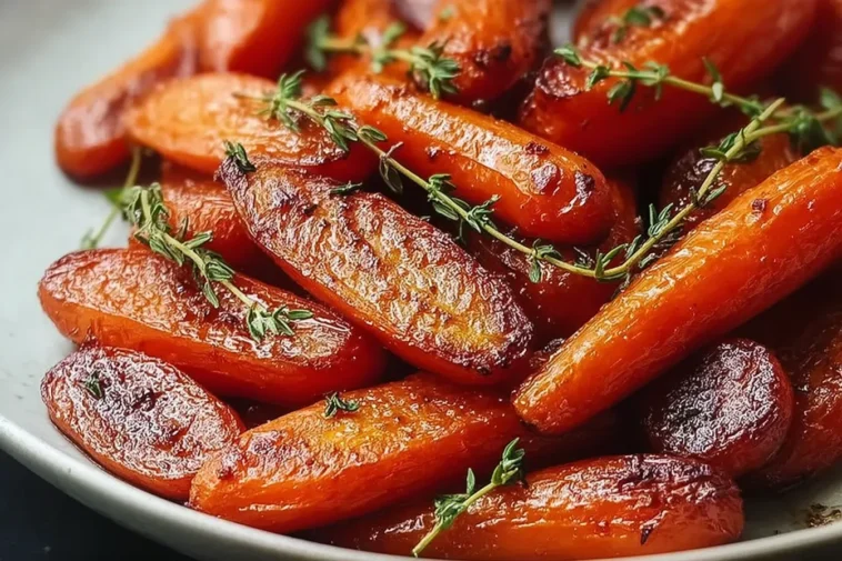 Honey Roasted Carrots with Thyme Freshly Baked