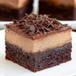 Delicious Layered Chocolate Mousse Brownies for Valentine’s Day