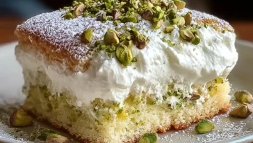 Lemon Pistachio Ricotta Cloud Cake - Fluffy & Delicious