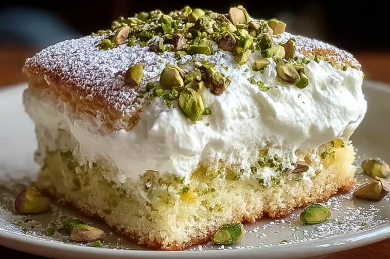 Lemon Pistachio Ricotta Cloud Cake - Fluffy & Delicious