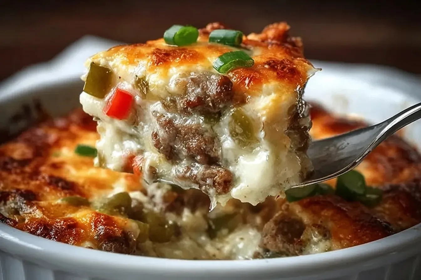 Low Carb Philly Cheesesteak Casserole: A Delicious Twist! 3 Low Carb Philly Cheesesteak Casserole Freshly Baked