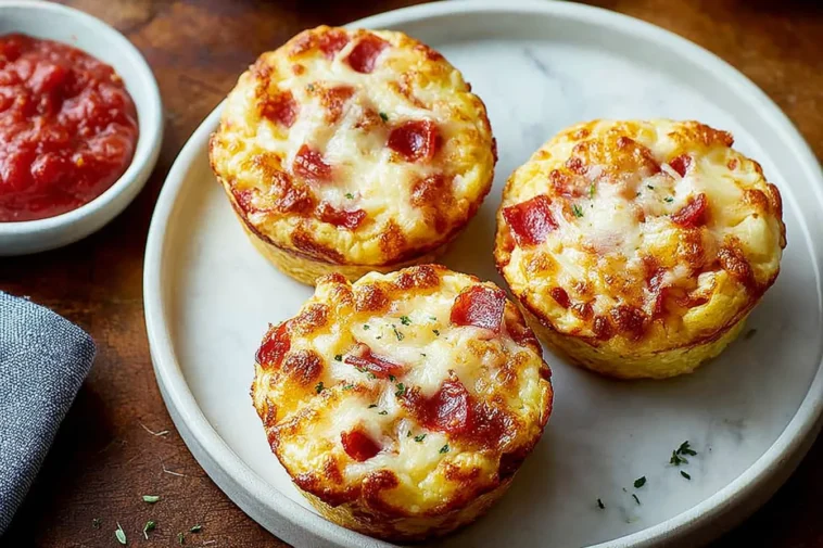 Lunchbox Pizza Muffins Fresh Out of the Oven
