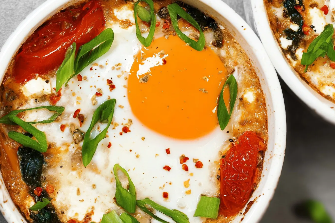 Mediterranean Baked Feta Eggs