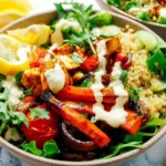 Delicious Mediterranean Bowl Full of Fresh Ingredients