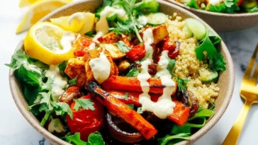 Delicious Mediterranean Bowl Full of Fresh Ingredients