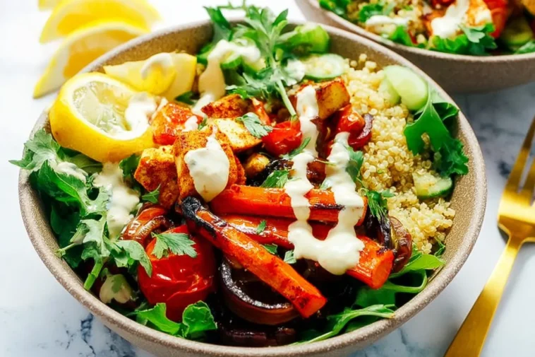Delicious Mediterranean Bowl Full of Fresh Ingredients